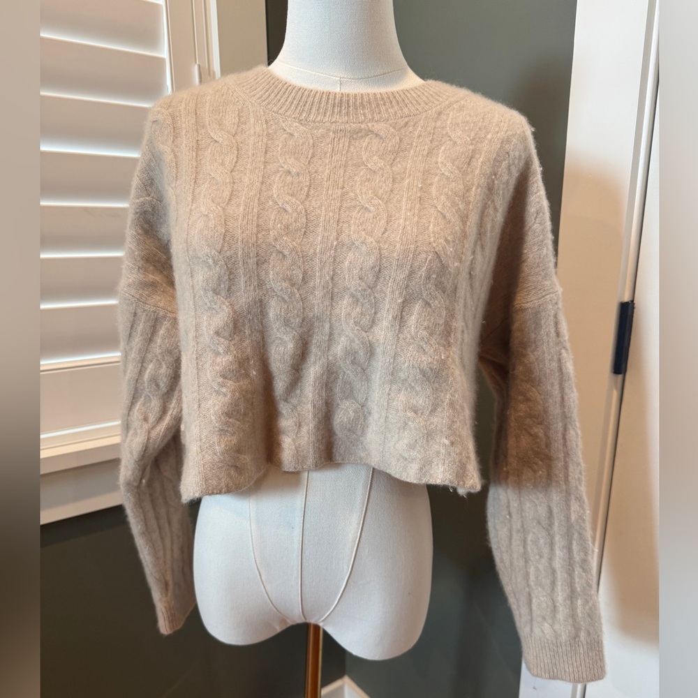 Madewell Boxy Crop Cashmere Sweater